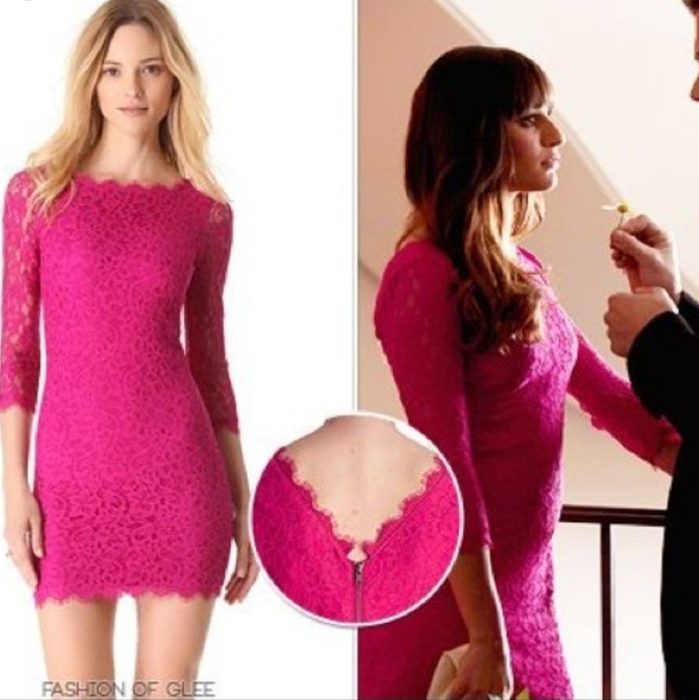 DVF Zarita Lace Pink Dress